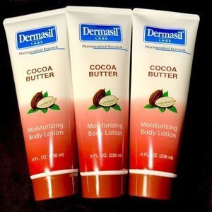 3 Tubes Dermasil Cocoa Butter Lotion‎ (8oz)